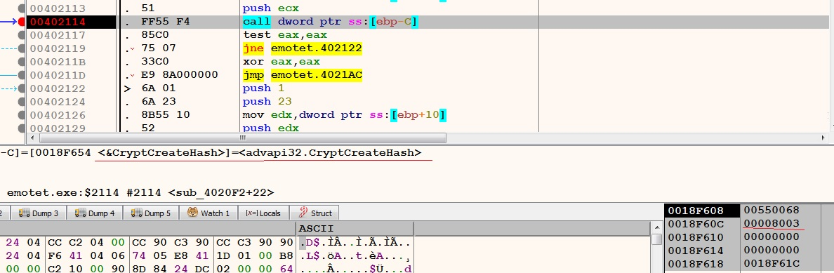 Figure 5 - calling the function to begin the hash process