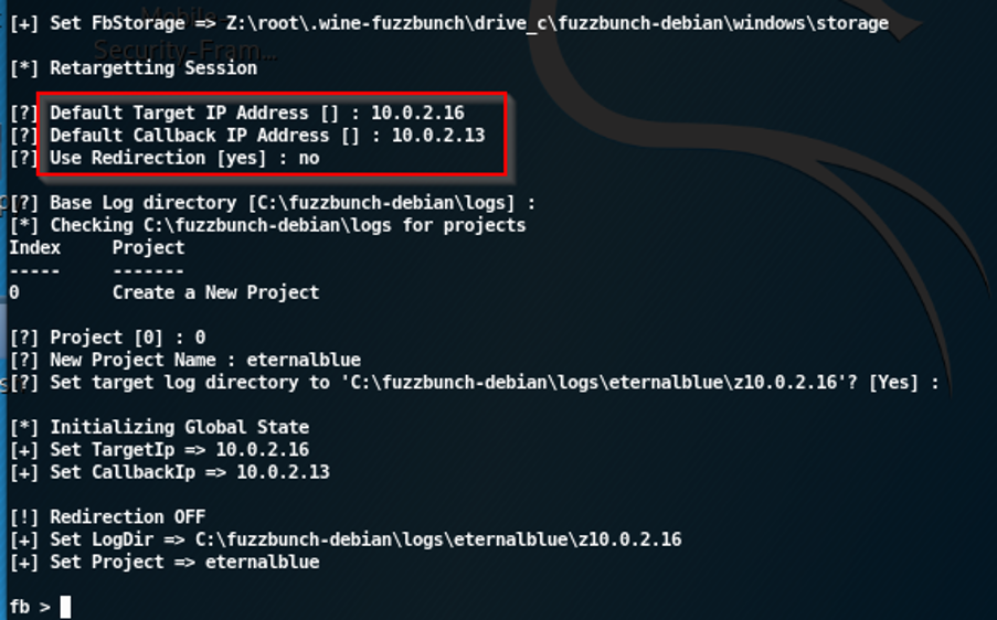 script will ask for the target IP and call back IP
