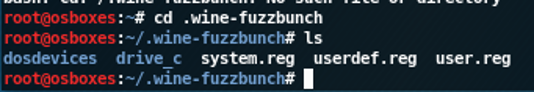 wine-fuzzbunch location and do the ls command to available directorys