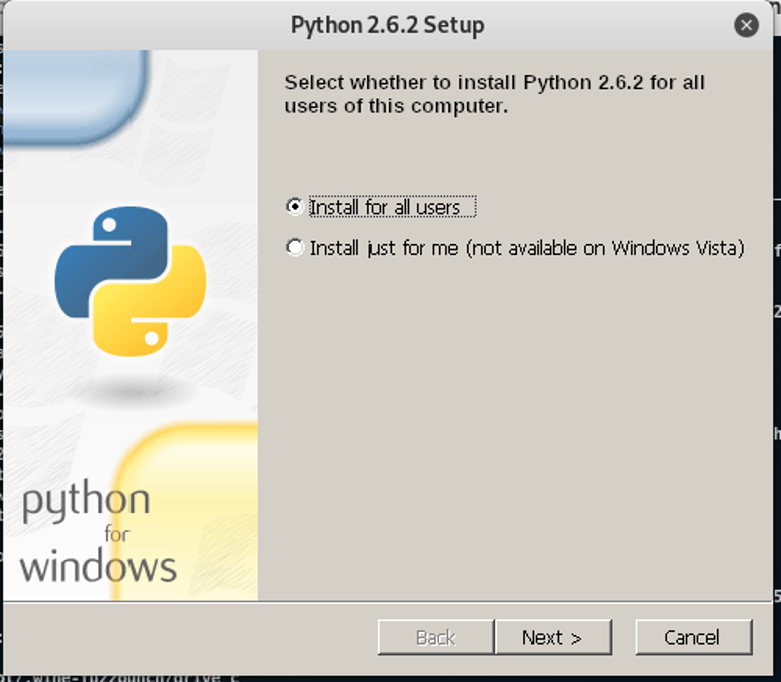 python setup